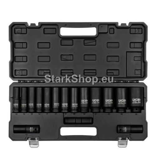 Дълбоки Ударни Вложки Комплект 12-стенни 15част 10-36мм JCB–4166D-9MPB