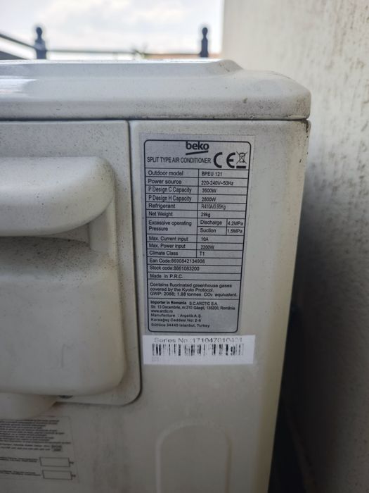 Aer condiționat Beko defect