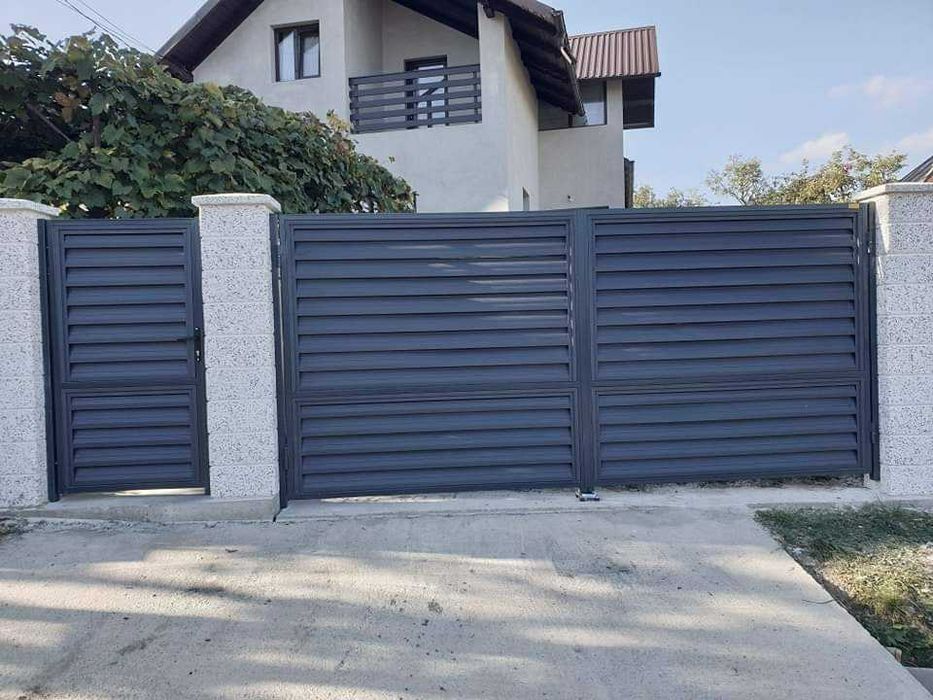 Garduri si porti din panouri stil jaluzele si alte modele disponibile