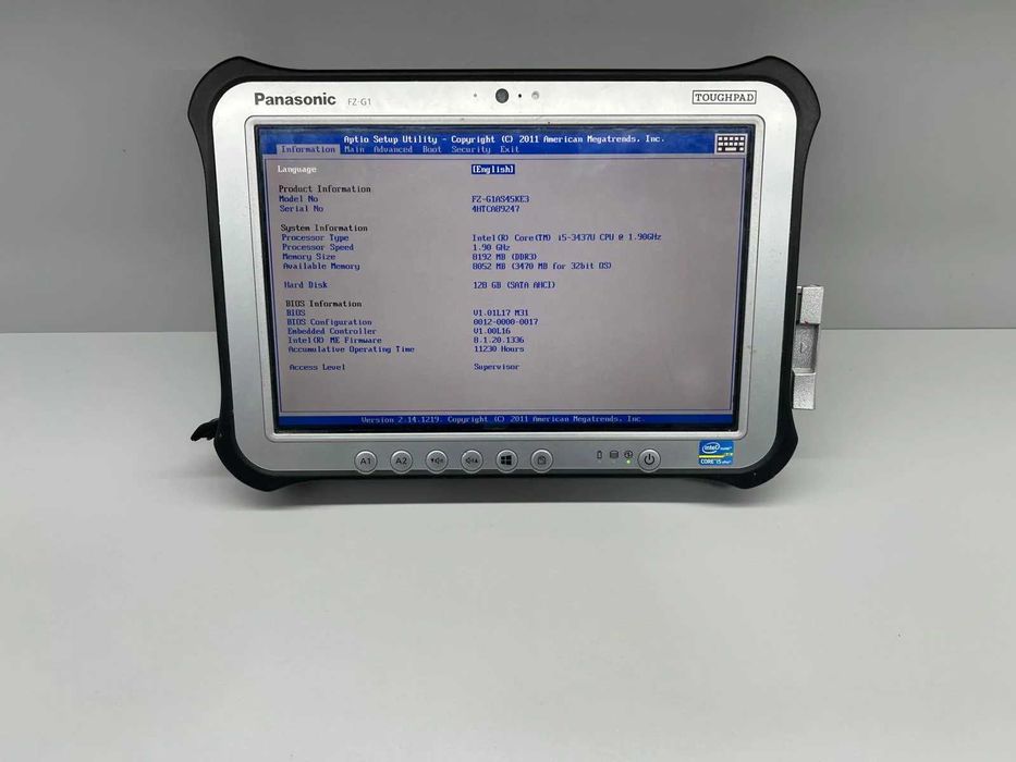 Tableta rugged Panasonic FZ-G1 i5-3437U 8GB RAM SSD 120GB