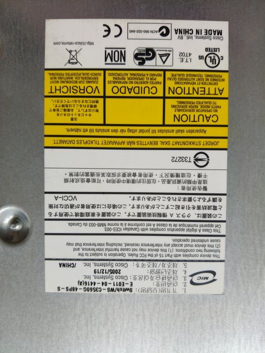 Сетевой коммутатор Cisco Catalyst 3560G Series Poe 48