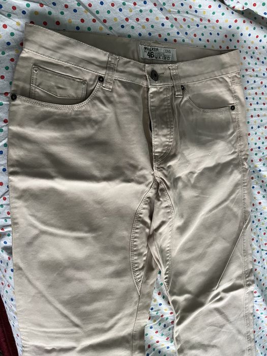 Pantaloni Oviesse 103cm lungime Italy NOU Barbat Crem Marime 46