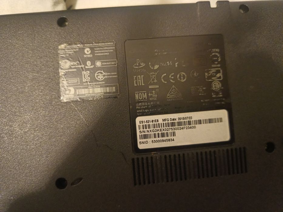 Laptop Acer aspire ES 15 pentru piese