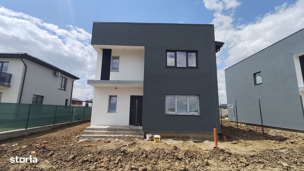 Casa noua cu 5 camere 3 bai curte 419mp comuna Berceni