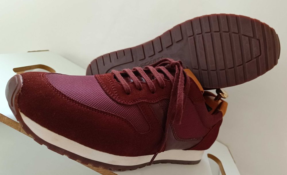 Pantofi sport casual 44 45 premium Hackett NOI piele naturala moale