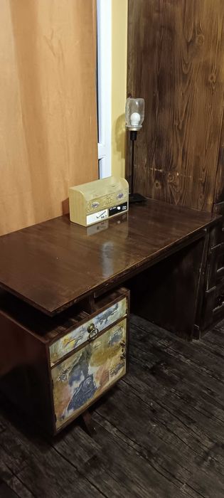 Ретро масивно арт бюро дъб+стол-+подаръци