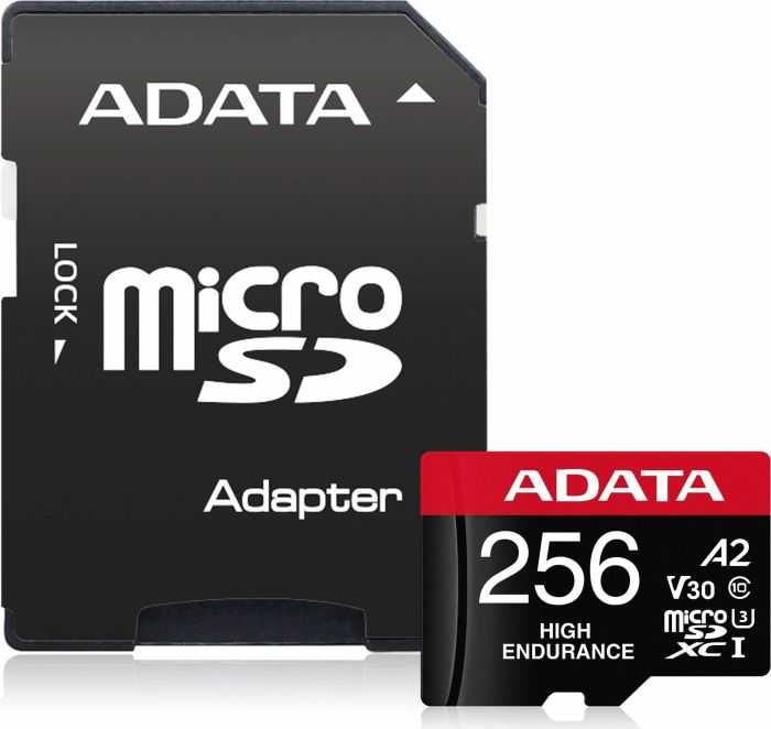 ФЛАШ КАРТА MicroSD 256GB Adata + SD адаптер клас 10 UHS-I V30 4K