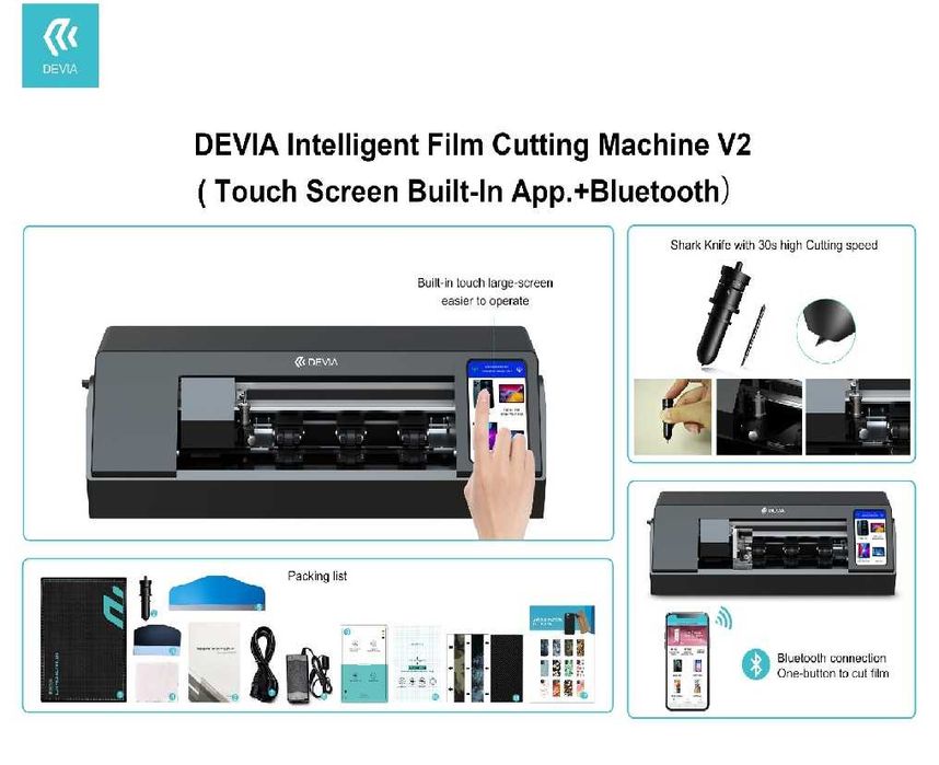 Maшина за рязане на фолио DEVIA - Laptop V2 (Touch Screen, Built-In App.+Bluetooth)