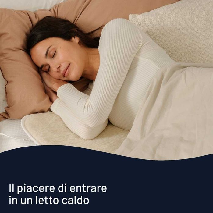 Pătură electrică dublă Imetec 150x160 – Lână, Made in Italy