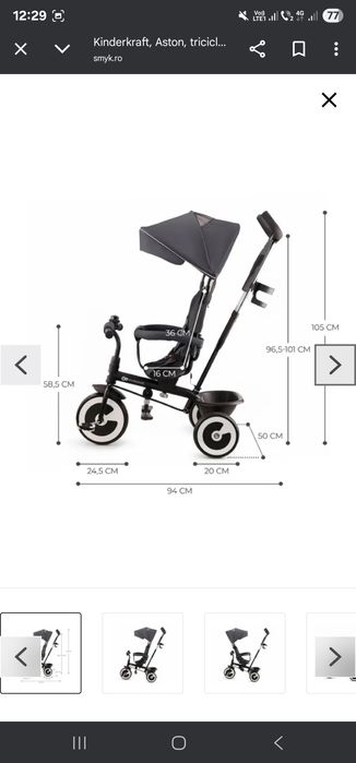 Tricicleta Kindercraft