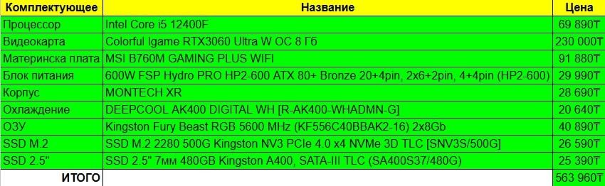 Продам стильный игровой ПК с ARGB