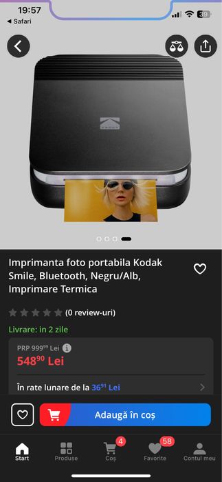 Kodak Smile Instant Digital Printer