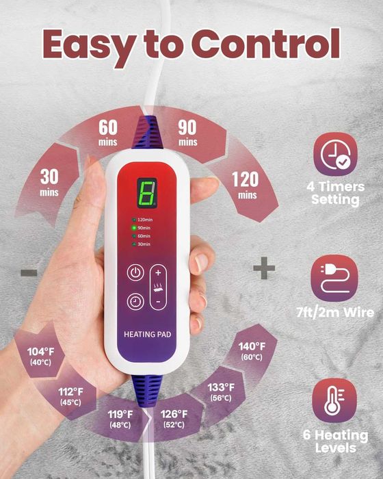 Голямa жилетка за гръб, рамене и врат с таймер и дигитално управление