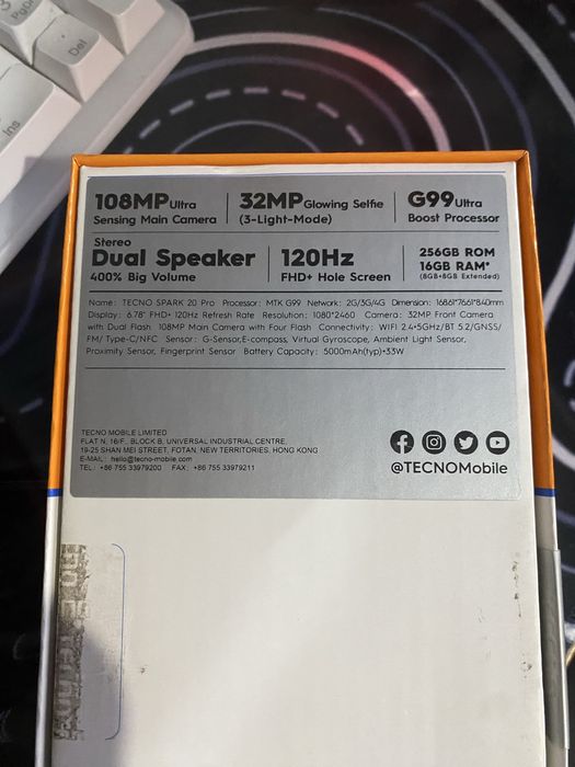 Продам tecno spark 20 pro