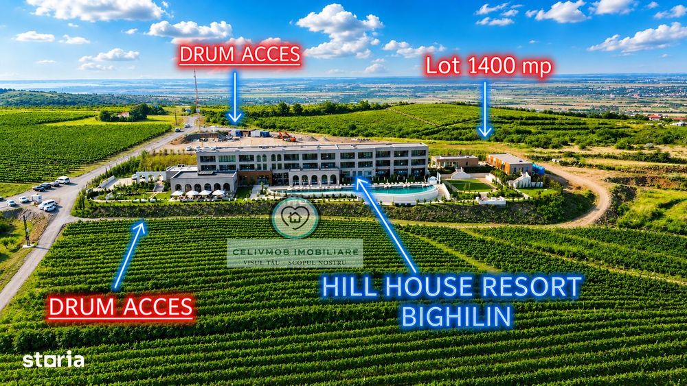 Teren 1400 mp Bucov | La limita Hill House Resort Bighilin