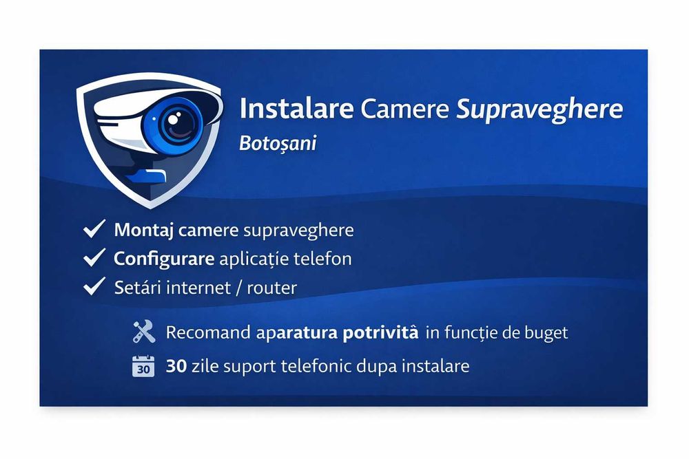 Instalare camere supraveghere Botoșani