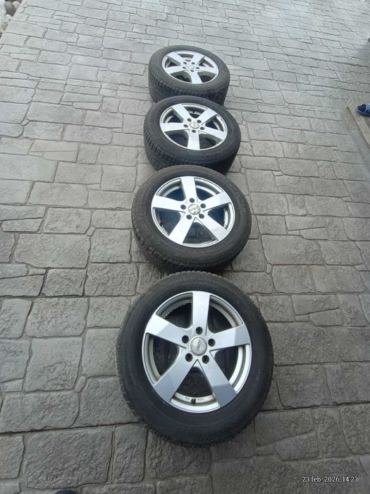 Set roti complete 225 / 55 R 16 - jante de aliaj  + anvelope de vara
