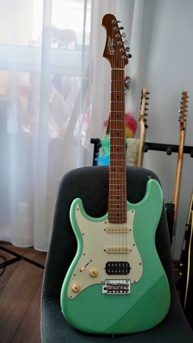 Vand chitara JET Guitars JS-400 HSS Roasted Maple Left Handed, Sea Foam Green