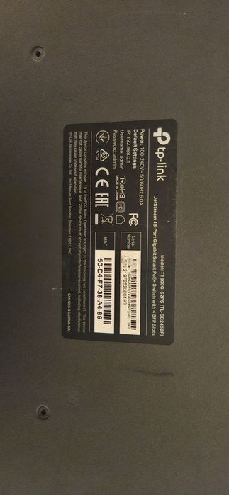 Коммутатор TP-Link T1600G-52PS PoE+