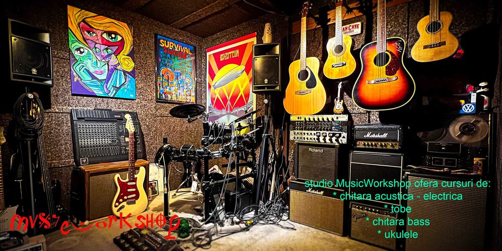 lectii cursuri chitara tobe bas ukulele