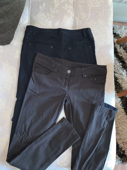 Дамски панталони +още 2 броя,единия черен другия кафяв цвят,размер s/m