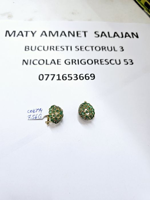 Vand cercei din aur 14 k 7.56 g cod 714