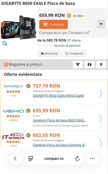 Placa de baza b650 eagle gaming