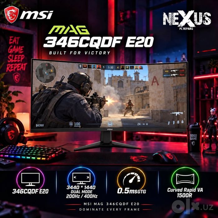 NEW Monitor MSI 34 2K 200Hz Dual Mode 400Hz Hd
