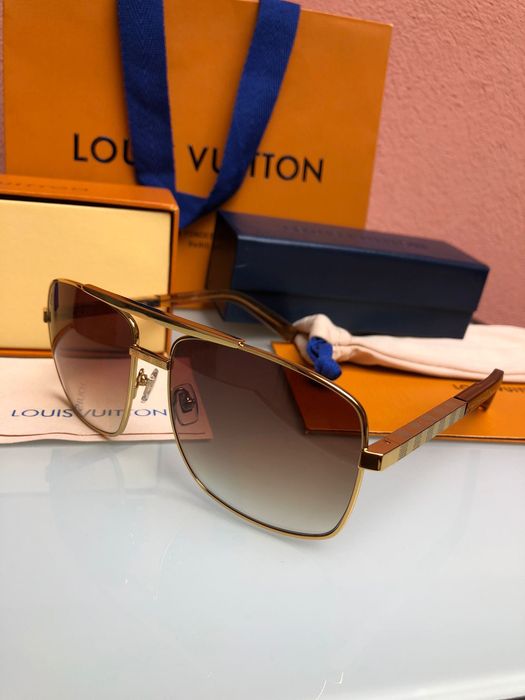 Ochelari de soare Louis Vuitton aurii Attitude Gold originali