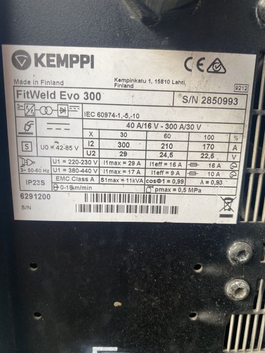 Aparat sudura Kemppi FitWeld Evo 300