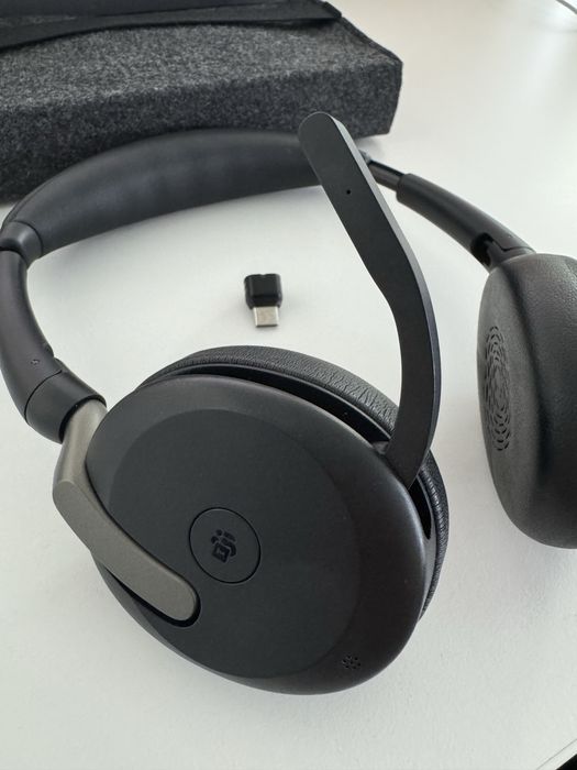 Casti Wireless JABRA Evolve2 65 Flex, Link 380/390A, Stereo, Noise Cancelling, Bluetooth, USB-C, negru