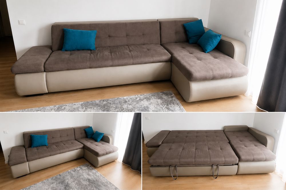 Canapea  coltar extensibilă