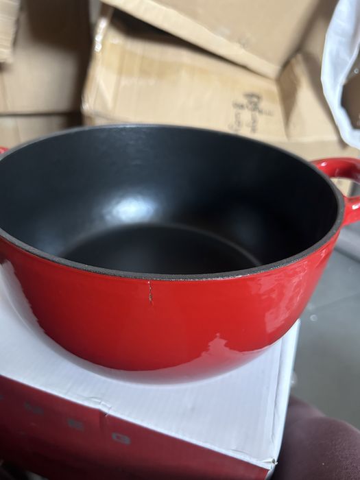 Smeg чугун казан красный