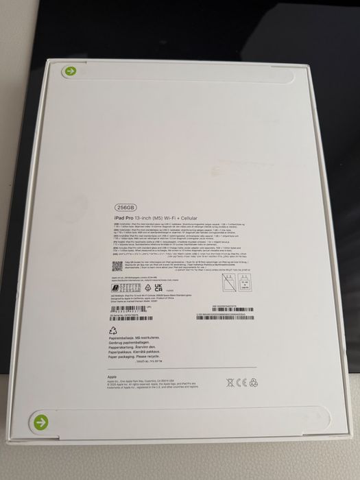 iPad Pro 13” M5 Wi-Fi + Cellular 256GB Space Black – Nou, Sigilat