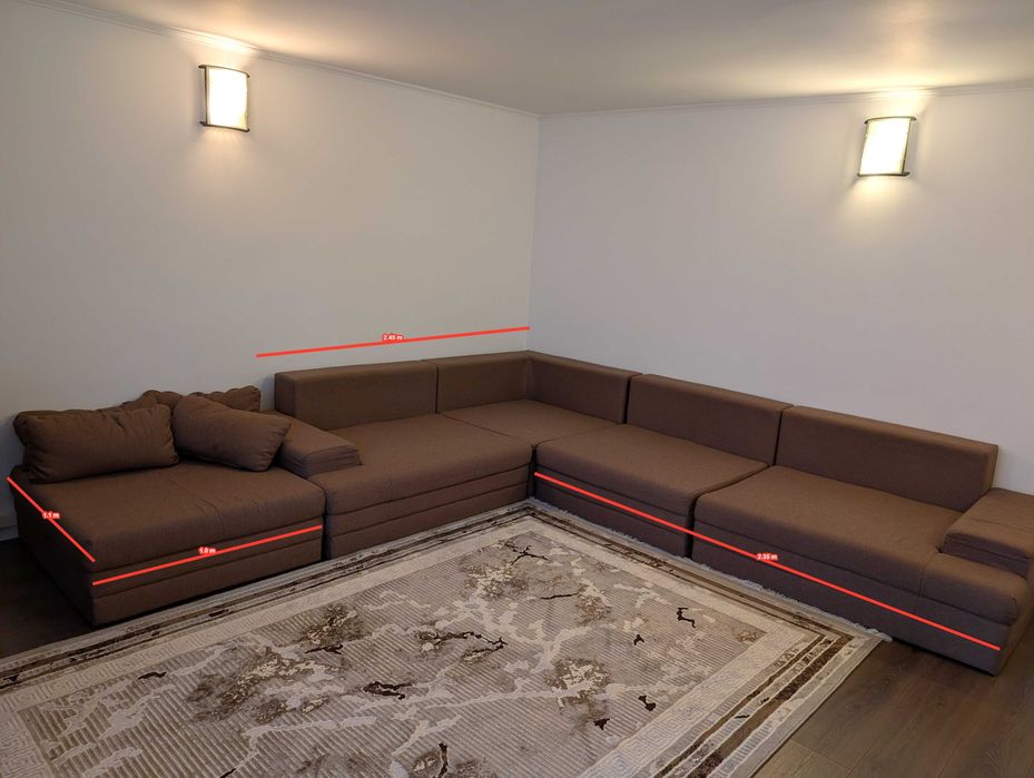 Canapea modular de living din 5 piese, negociabil, fără transport