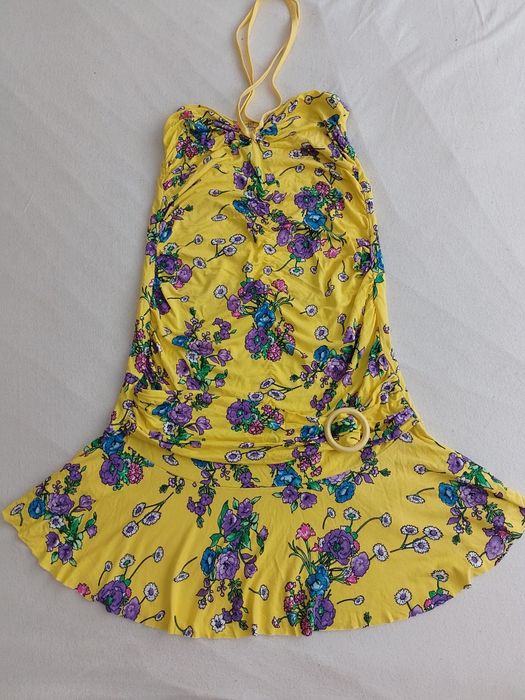 Лятна жълта рокля размер S
