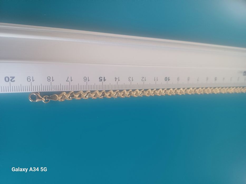 Brățară din aur 14k lucrată manual.