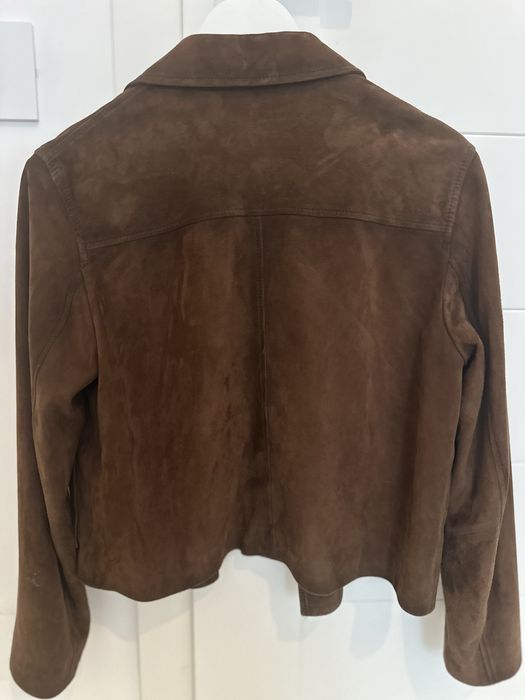 Jacheta piele intoarsa naturala Massimo Dutti