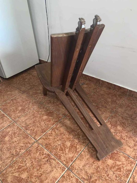 Scaun din lemn masiv sculptat cu tenta africana decor curte