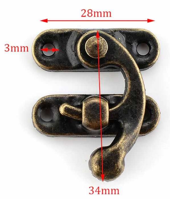 Метална закопчалка за дървена кутия, табла, шах, винтидж стил, 3 вида