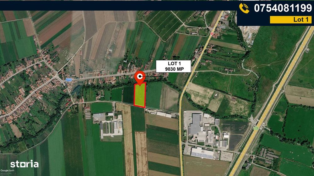 Teren Industrial 9.830 Mp – Oiejdea – Pug Industrial | Acces Asfalt
