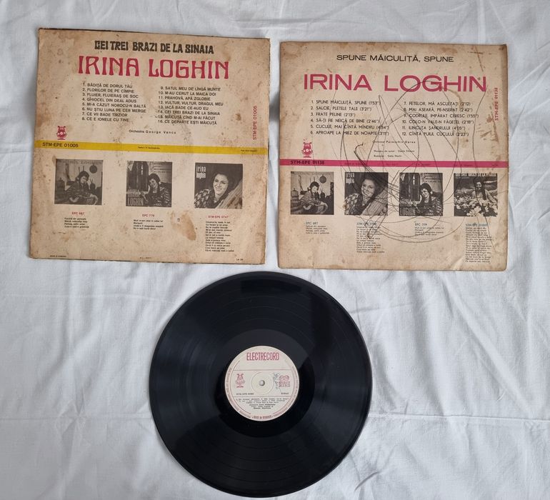 3 discuri de vinil muzică populară