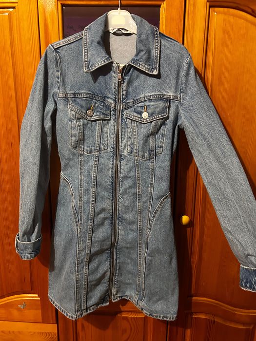 Дънкова рокля с дълъг ръкав. XS