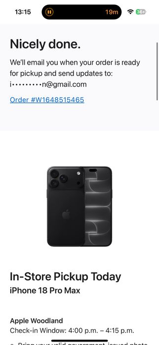 iphone 18 Pro Max Black 512Gb
