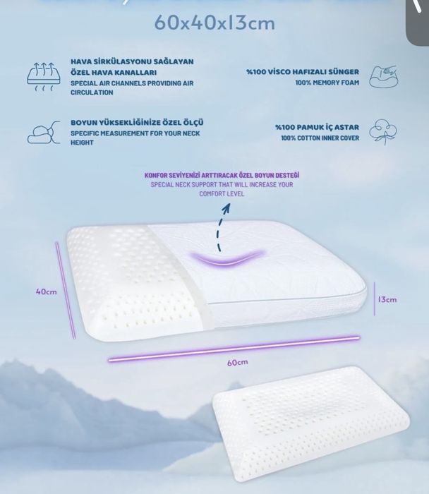 Ортопедическая подушка с охлождающим эффектом