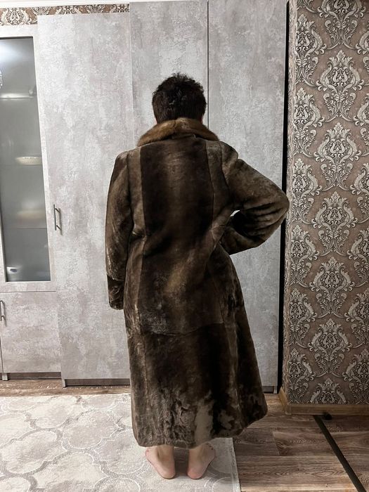 Шуба мутон и норка