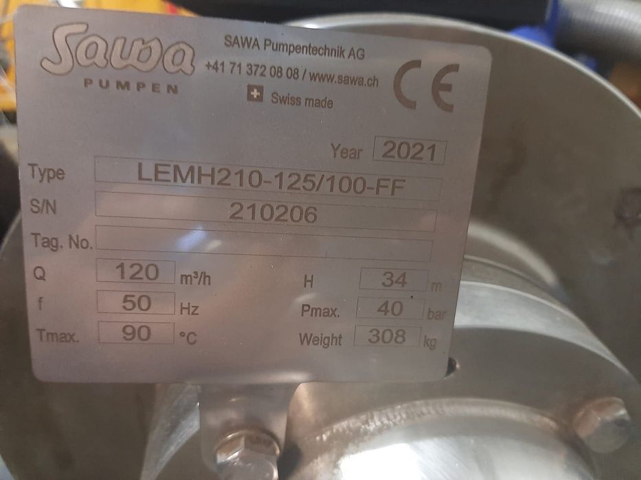 Pompa centrifuga apa, chimică, alimentara, farmaceutică, bauturi etc.