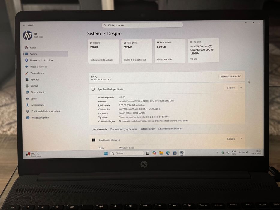 Laptop HP, licente Window 11 & Office 2021, mouse wireless + ghiozdan cadou