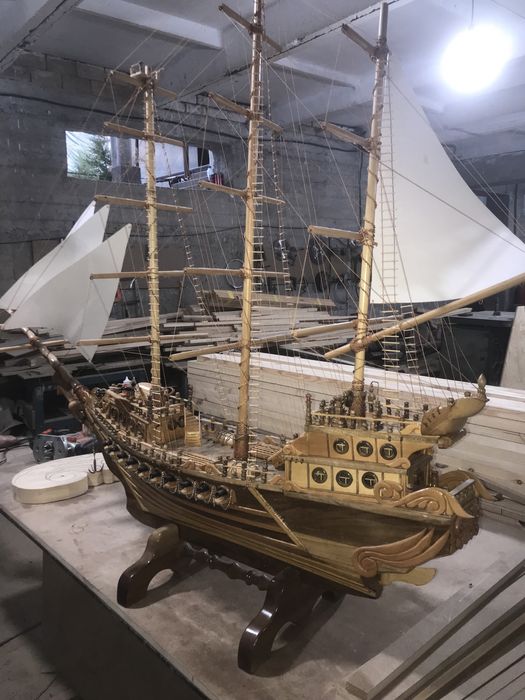 Корабль из настоящего дерева