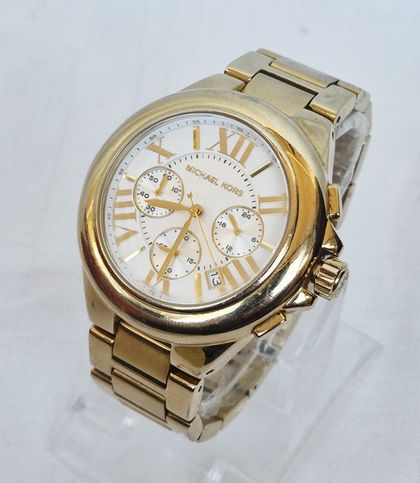 Ceas de mână Michael Kors Bradshaw, pentru doamne, cu quartz, cronograf, din oțel inoxidabil.